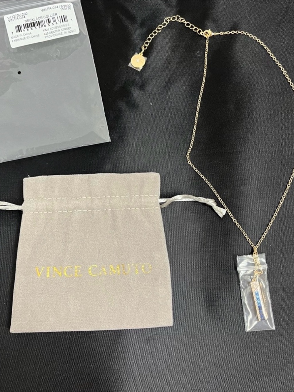 Vince Camuto Blue Ombré CZ Necklace. NEW